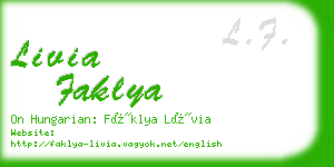 livia faklya business card